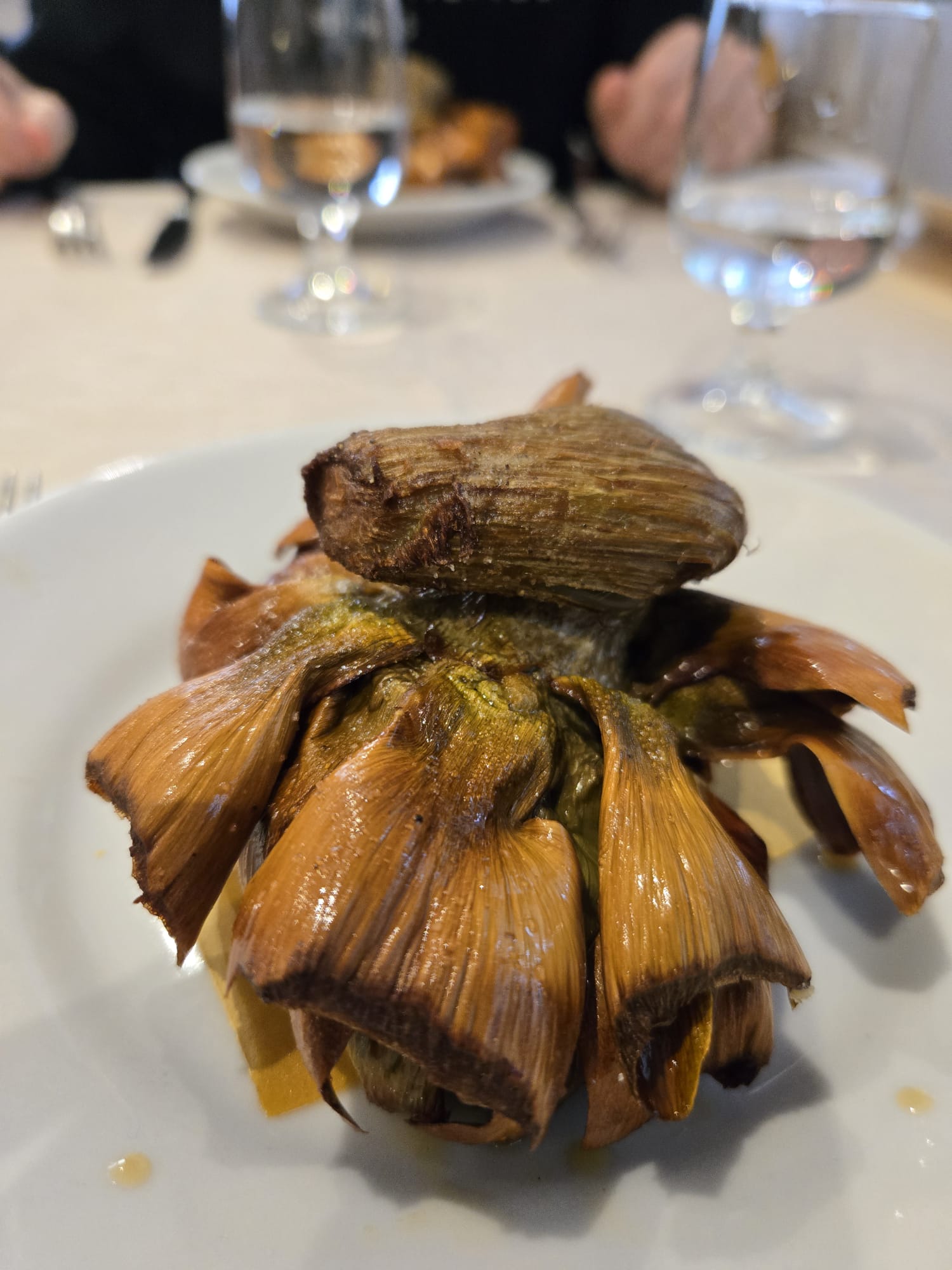 Carciofo alla giudia fritto e croccante, Trattoria Due Archi